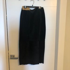 Danier Genuine Suede Leather Skirt